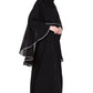 Bashariya A Line Abaya With Attached Georgette Cape For Full Coverage