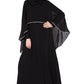 Bashariya A Line Abaya With Attached Georgette Cape For Full Coverage