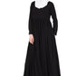 Bashariya Simple Abaya With Gather On Waistline