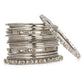 Rhodium-Plated Alloy Silver Trendy Stylish Bangle Set - The Pari - The Pari - Dinesh Associates
