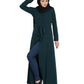 Bashariya Front Open Abaya In Firdaus Fabric With Fabric Belt and Side Pockets