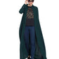 Bashariya Front Open Abaya In Firdaus Fabric With Fabric Belt and Side Pockets