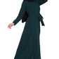Bashariya Front Open Abaya In Firdaus Fabric With Fabric Belt and Side Pockets