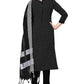 Black Cotton Jacquard Woven Unstitched Dress Material - Amara