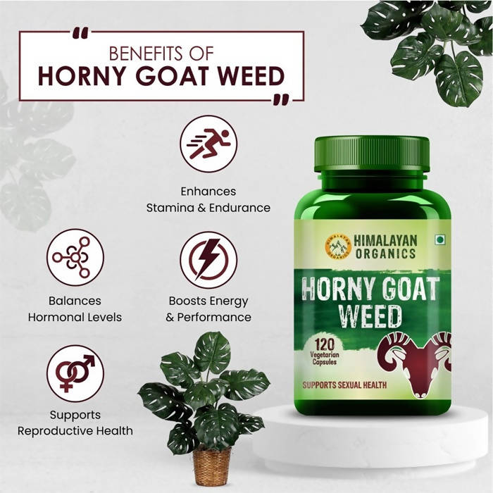 Himalayan Organics Horny Goat Weed Vegetarian Capsules | Swadesiicart