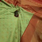 DEIANA'S Beautiful Designer Golden zari Soft Lichi Silk Saree - Pista - Swadesiicart