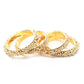 Mominos Fashion Kamal Johar Pearls Golden Off White Beads Bangles Set