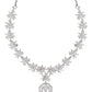 Stylish Silver Plated Cubic Zirconia American Diamond CZ AD Necklace Jewellery Set For Women & Girls - Wahe Jewels - Swadesiicart