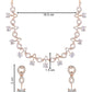 Stylish Rose Gold-Polished Cubic Zirconia American Diamond CZ AD Necklace Jewellery Set For Women & Girls - Wahe Jewels - Swadesiicart