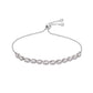 18k Rhodium Plated Cubic Zirconia Adjustable Bracelet Jewellery with Pull-Chain for Women & Girls - Wahe Jewels - Swadesiicart