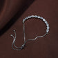 18k Rhodium Plated Cubic Zirconia Adjustable Bracelet Jewellery with Pull-Chain for Women & Girls - Wahe Jewels - Swadesiicart