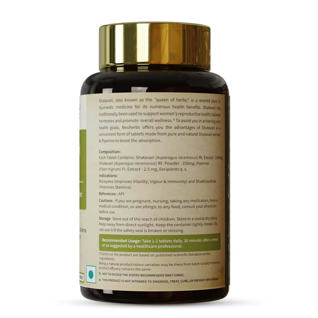 Neuherbs Shatavari Tablets for Women - Swadesiicart