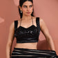 Amodini Designer Studio Women's Masaba cut black blouse