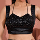 Amodini Designer Studio Women's Masaba cut black blouse
