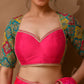 Amodini Designer Studio Women's Madhubala Style Pink Blouse With Sleeves