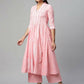Ahalyaa Womens Pink Pure Cotton Printed Kurta Palazzo Set | Swadesiicart