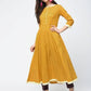 Aniyah Cotton Anarkali Mustard Kurta (AN-111K)