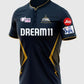 Gujarat Titans Men's Navy Blue And Gold Half Sleeves Jersey IPL, T20 | Swadesiicart