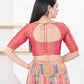 Joban Fashion Magenta Shimmer Elbow Sleeveless Front Open Blouse - Swadesiicart
