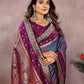 Aastha Fashion Grey Kalamkari Silk Zari Woven Saree