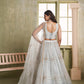 Aastha Fashion Light Gray Butterfly Net Tone To Tone Cotton Thread Work And Sequence Work Embroidery Wedding Wear Lehenga Choli