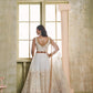 Aastha Fashion White Butterfly Net White Cotton Thread Work And Sequence Work Embroidery Wedding Wear Lehenga Choli
