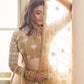 Aastha Fashion Chiku Butterfly Net White Cotton Thread Work And Sequence Work Embroidery Wedding Wear Lehenga Choli
