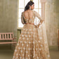 Aastha Fashion Chiku Butterfly Net White Cotton Thread Work And Sequence Work Embroidery Wedding Wear Lehenga Choli
