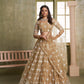 Aastha Fashion Chiku Butterfly Net White Cotton Thread Work And Sequence Work Embroidery Wedding Wear Lehenga Choli