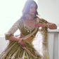 Aastha Fashion Mehandi Green Butterfly Net White Cotton Thread Work And Sequence Work Embroidery Wedding Wear Lehenga Choli