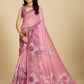 Aastha Fashion Pink Chanderi Cotton Silk Printed Saree