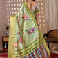 Aastha Fashion Green Soft Lichi Silk Printed Saree