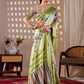 Aastha Fashion Green Soft Lichi Silk Printed Saree