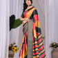 Aastha Fashion Multi Soft Lichi Silk Printed Saree
