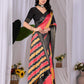 Aastha Fashion Multi Soft Lichi Silk Printed Saree