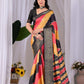 Aastha Fashion Multi Soft Lichi Silk Printed Saree