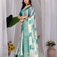 Aastha Fashion Multi Soft Lichi Silk Printed Saree