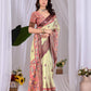 Aastha Fashion Pista Soft Lichi Silk Printed Saree