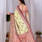 Aastha Fashion Pista Soft Lichi Silk Printed Saree