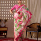 Aastha Fashion Pink Soft Lichi Silk Printed Saree