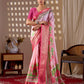 Aastha Fashion Pink Soft Lichi Silk Printed Saree
