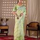 Aastha Fashion Pista Soft Linen Cotton Printed Saree