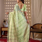 Aastha Fashion Pista Soft Linen Cotton Printed Saree