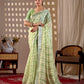 Aastha Fashion Pista Soft Linen Cotton Printed Saree