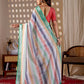 Aastha Fashion Multi Soft Linen Cotton Printed Saree