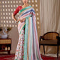 Aastha Fashion Multi Soft Linen Cotton Printed Saree