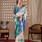 Aastha Fashion Cream Soft Linen Cotton Printed Saree