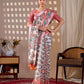 Aastha Fashion Multi Soft Linen Cotton Printed Saree