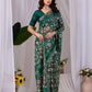 Aastha Fashion Green Monsoon Printed Saree