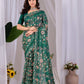 Aastha Fashion Green Monsoon Printed Saree